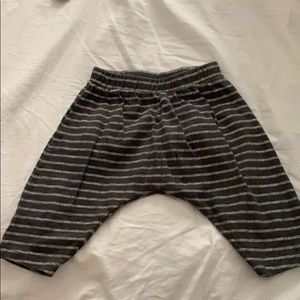 Tea striped pants dark brownish gray